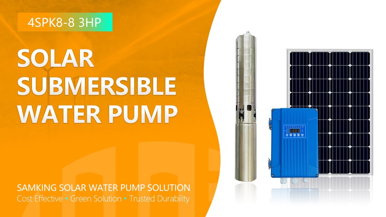3HP AC/DC solar submersible water pump for water supply/pump water with MPPT controller | SAMKING