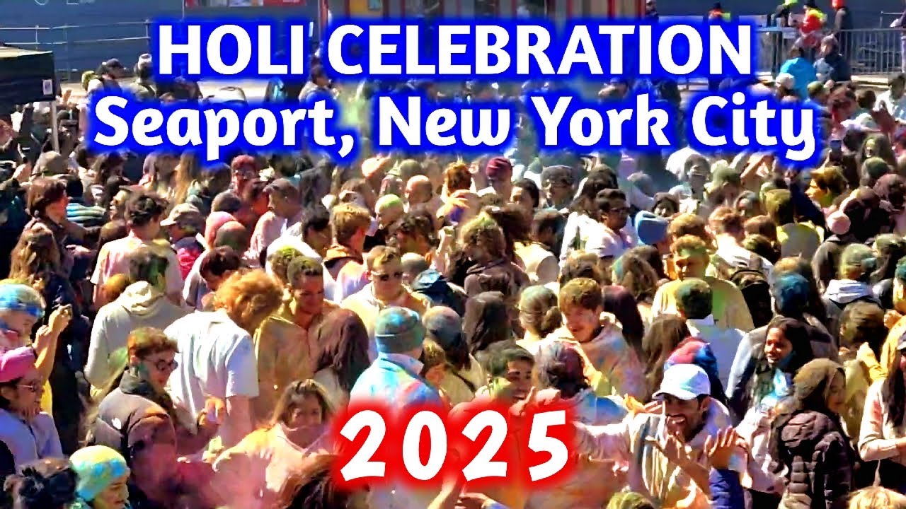 LIVE: NYC Holi Hai Festival at The Seaport | 2025 Holi Celebration Seaport New York City