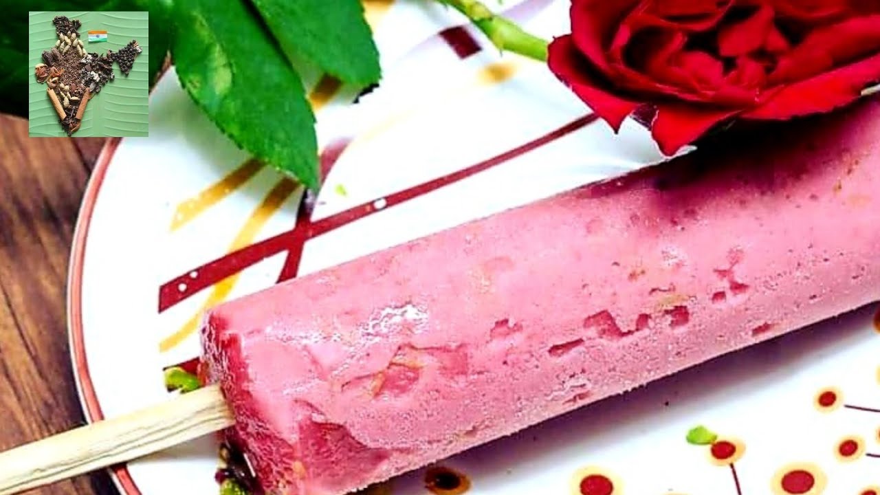 Gulkand Kulfi | How to make Gulkand Kulfi | Street Style Gulkand Kulfi | kulfi