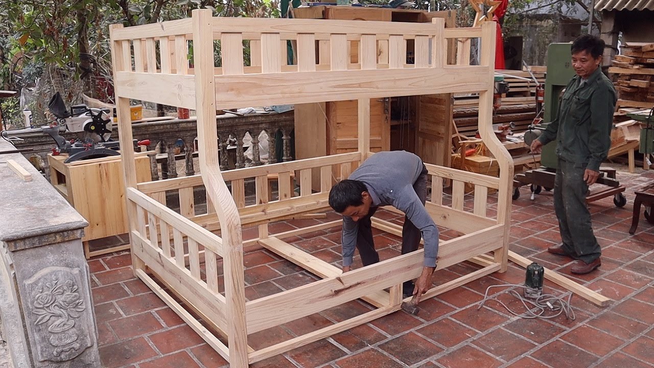 How To Build Best Bunk Bed For Your Children With Storage Drawer Smart Folding Stairs - DIY!