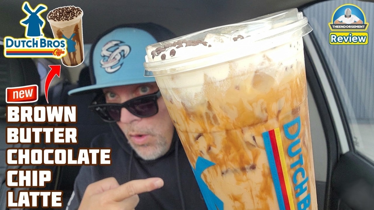 Отзыв о латте с шоколадной крошкой и коричневым маслом от Dutch Bros®! 🧈🍪☕ | На вкус как печенье?...