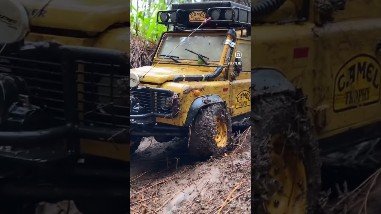 Scale Land Rover DEFENDER D110 Rc 1/10 Off Road Forest Adventure | Camel Trophy #shorts #rc