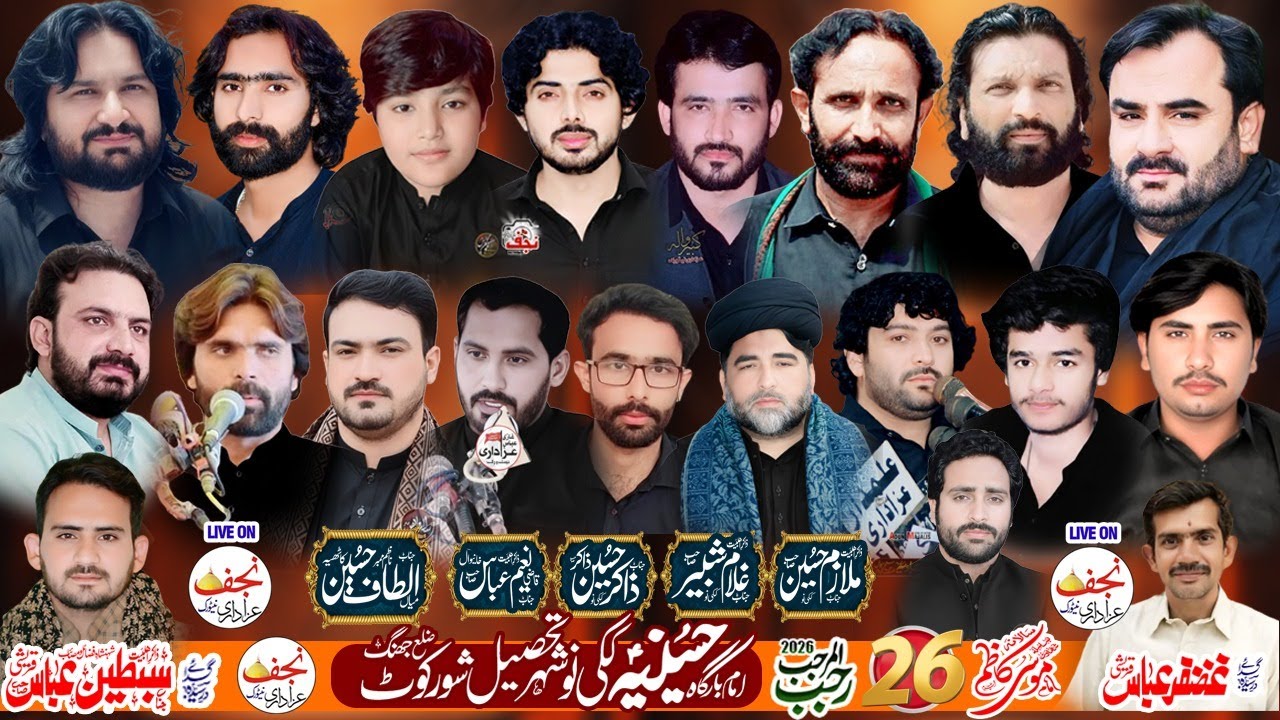Live Majlis 26 Rajab 2026 Imambargah Hussainia Kaki Now Shorkot Jhnag