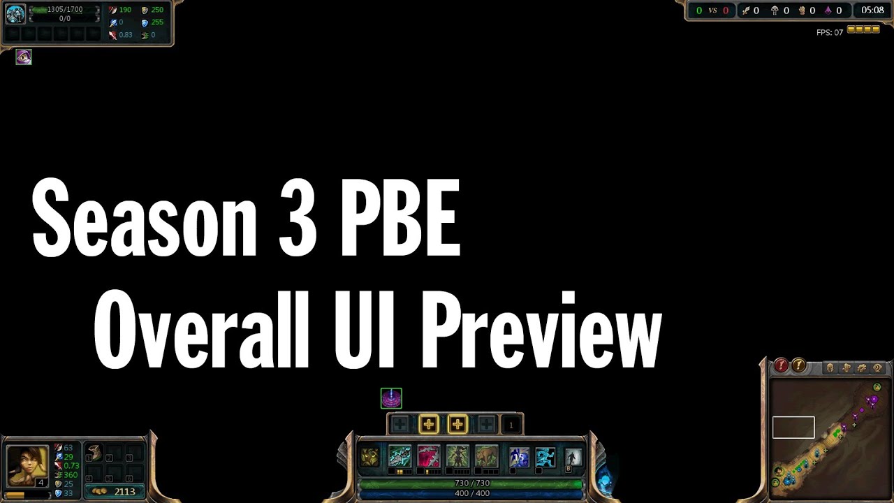 LoL PBE: In-game Season 3 Interface Preview