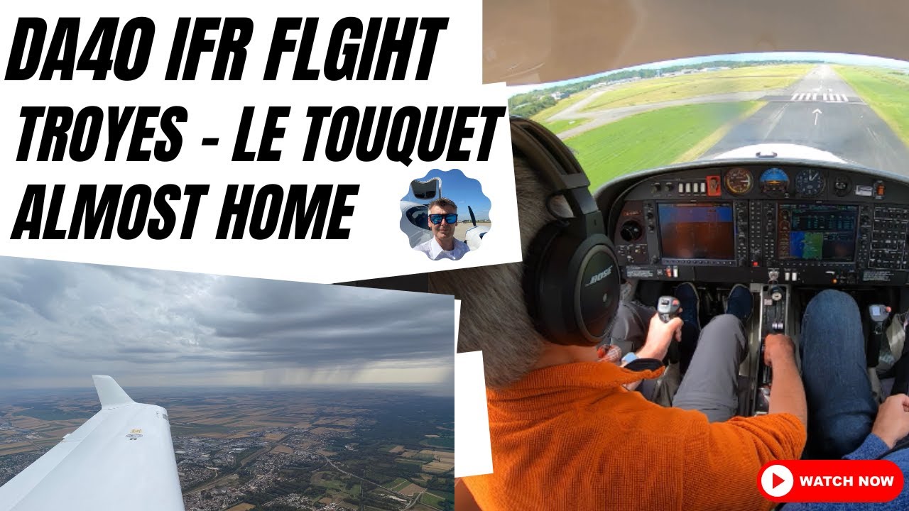 IFR Flight in the Diamond DA40 NG: Troyes to Le Touquet