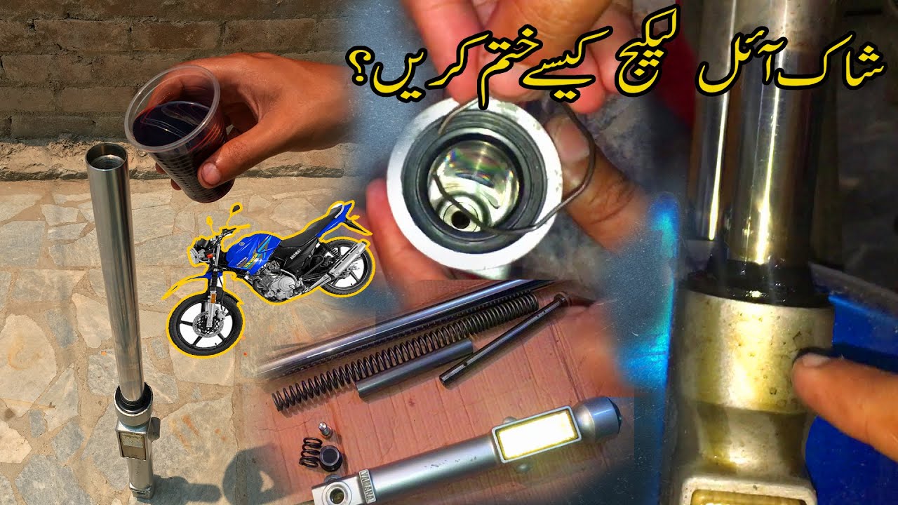 SHOCK Repair [YAMAHA YBR125 ]  Oil Change | Shock Seal Change | Urdu/Hindi Video 2020