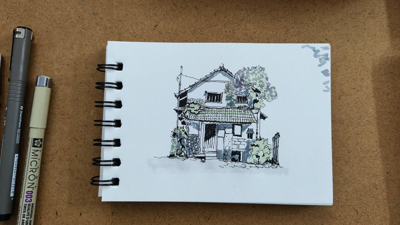 Pen Sketch | Sketch book| Architectural Sketching