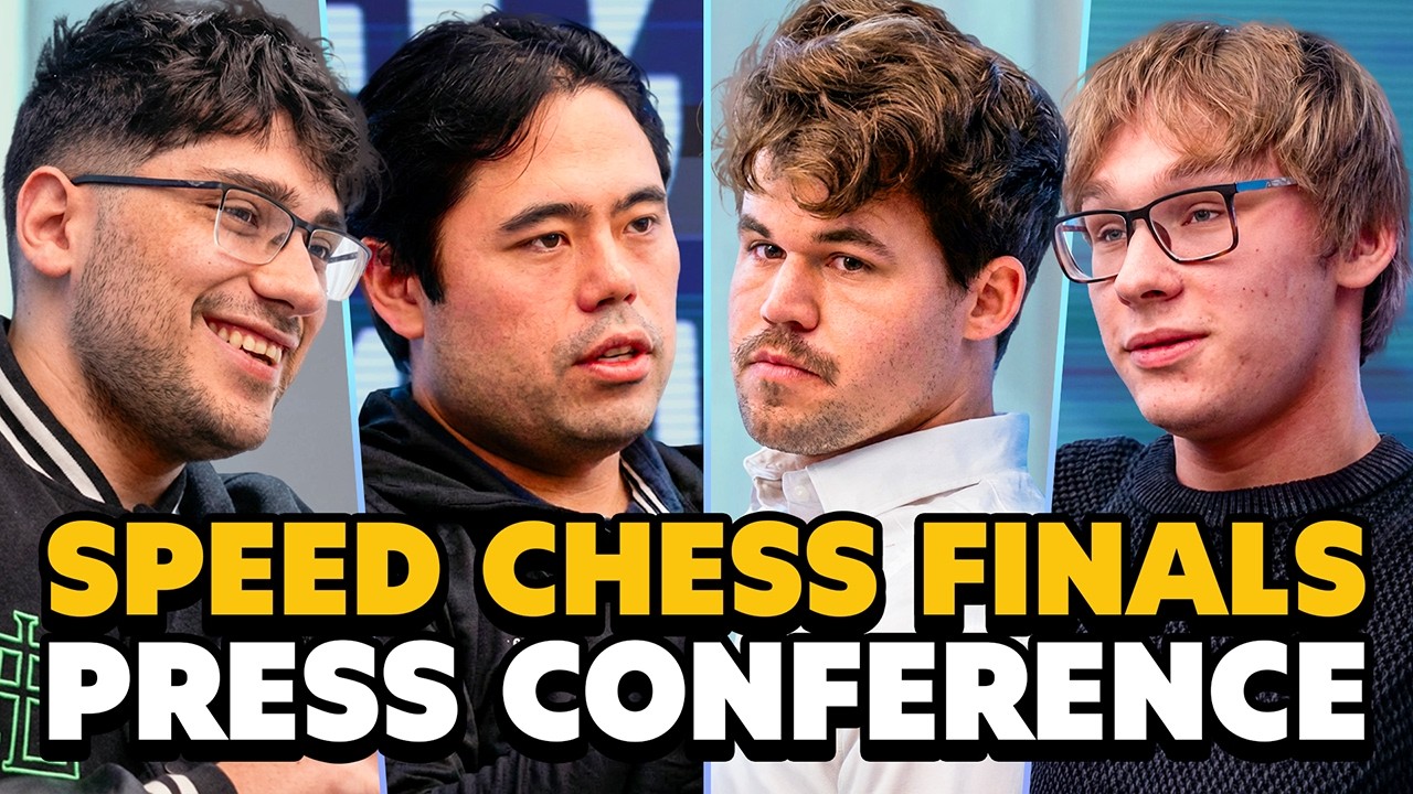Magnus, Hikaru, Alireza and Denis ANSWER QUESTIONS at the Speed Chess Championship PRESS CONFERENCE