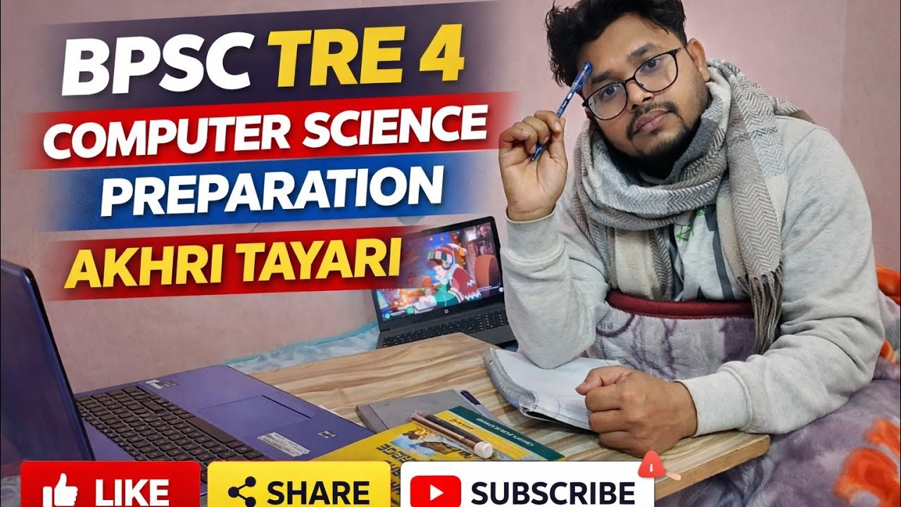 BPSC TRE 4 Computer Science | Live Preparation with Me🤍📚
