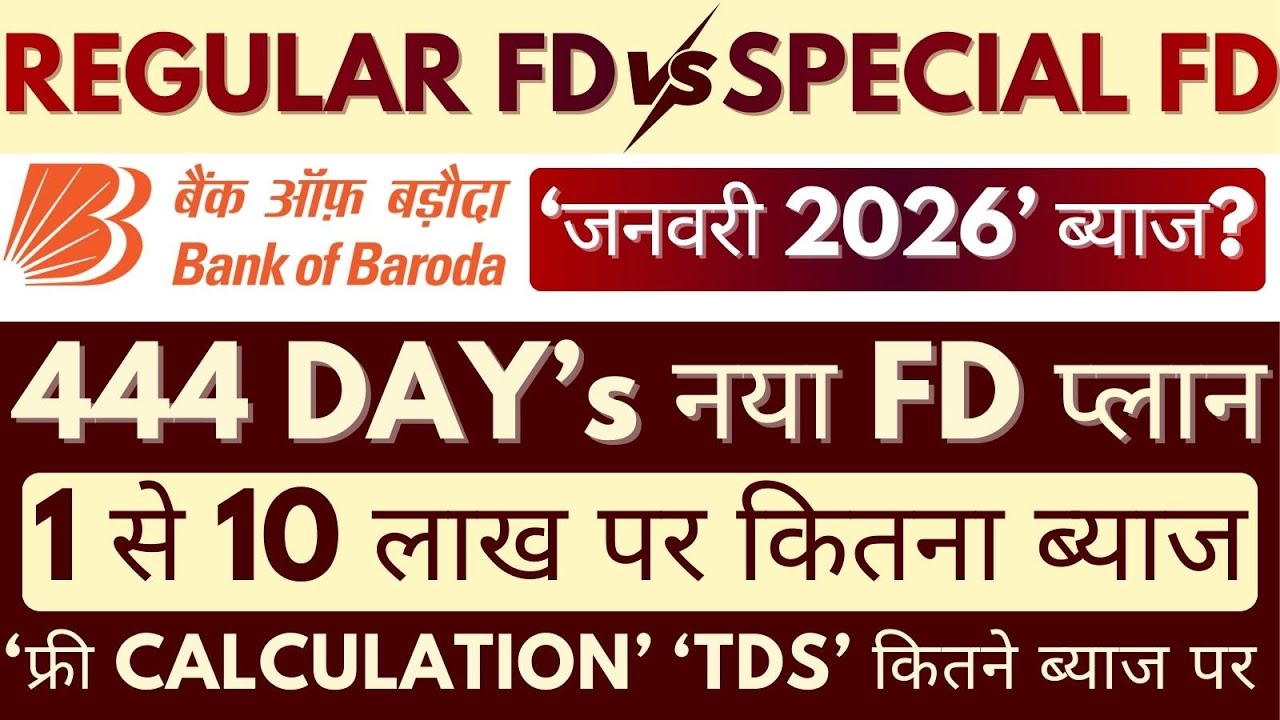 Bank of Baroda 444 Days Special FD Plan | Fixed Deposit In Bank Of Baroda | BOB Interest Rates On FD
