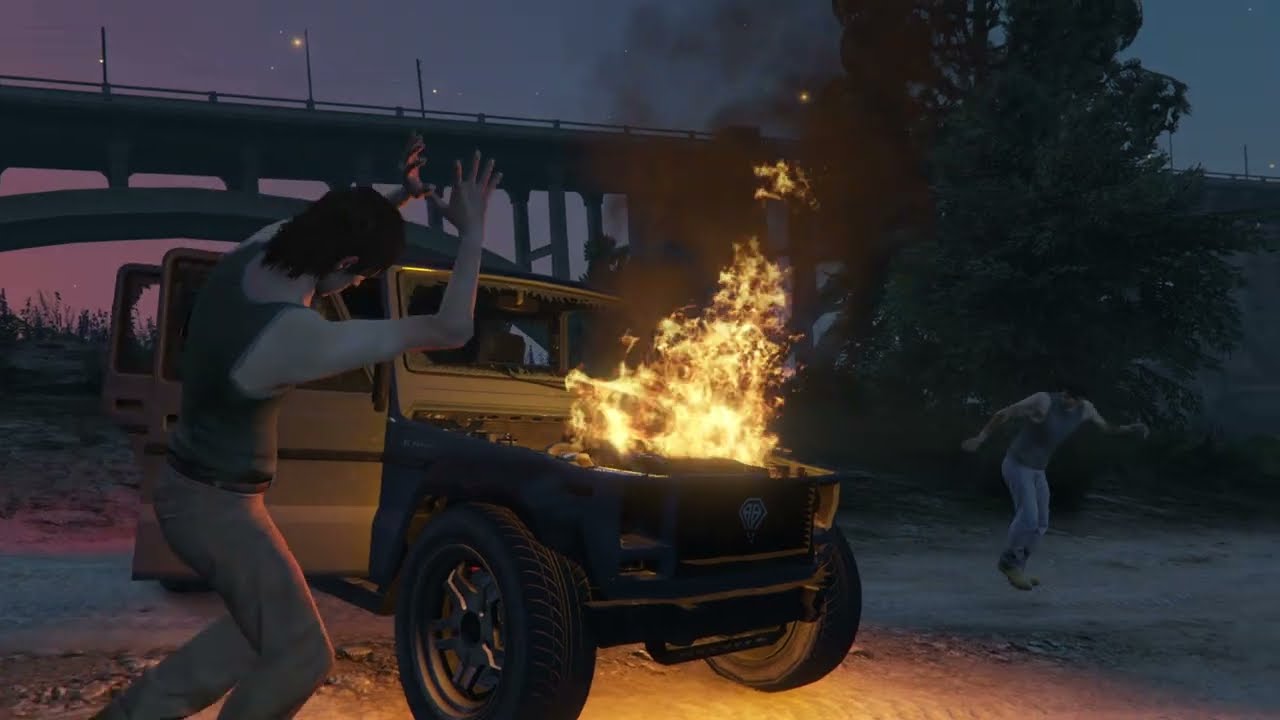 GTA 5 Franklin Chase the O'Neill brothers Tavern Michael come to help Ultra Graphic Gameplay 4k60fps