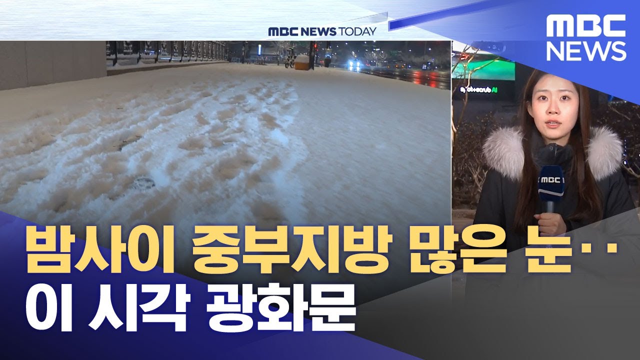 밤사이 중부지방 많은 눈‥이 시각 광화문 (2026.02.02/뉴스투데이/MBC)