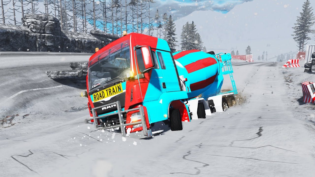 Cars vs Snow Pit #10 | BeamNG.DRIVE