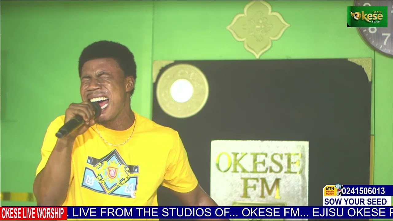 What a gifted worshiper Min. Divine Power again lead a powerful worship ministration at OKESE FM