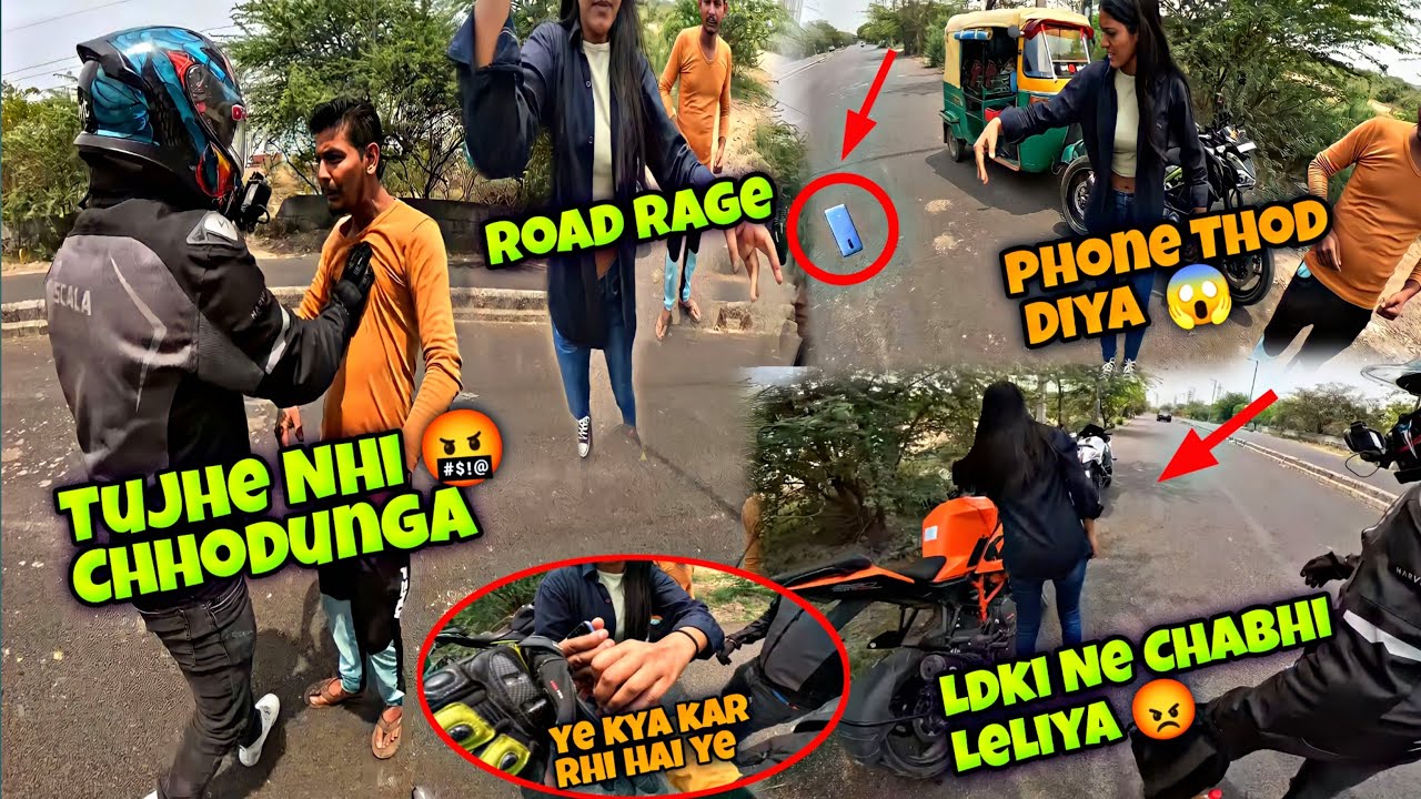 ROAD RAGE WITH CUTE GIRLS AND AUTO-DRIVER😱|| मेरा फोन तौड दिया😭||😡 POLICE बुलाने की धमकी😭#roadrage