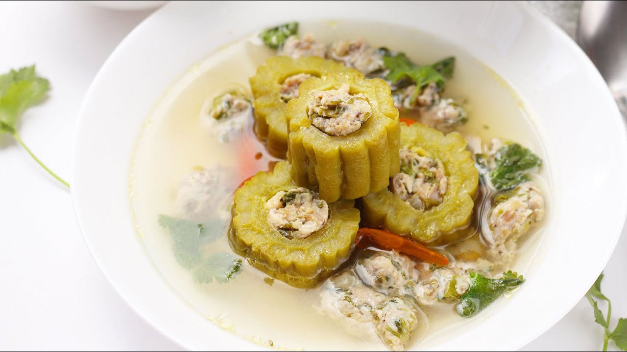 Stuffed Bitter Melon Soup (Nqaj ntsaws dlib ab hau)