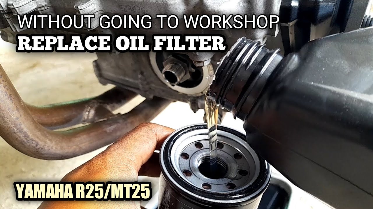 How to replace the yamaha R25/MT25 oil filter without going to the workshop