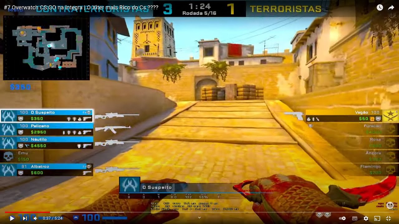 #8 Overwatch CS:GO na integra | O Xiter mais Rico do Cs ????