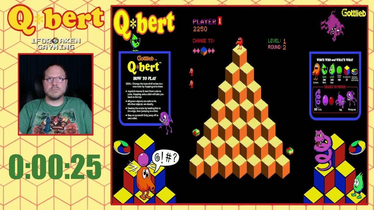 Q*bert New WR fastest to 8k pts
