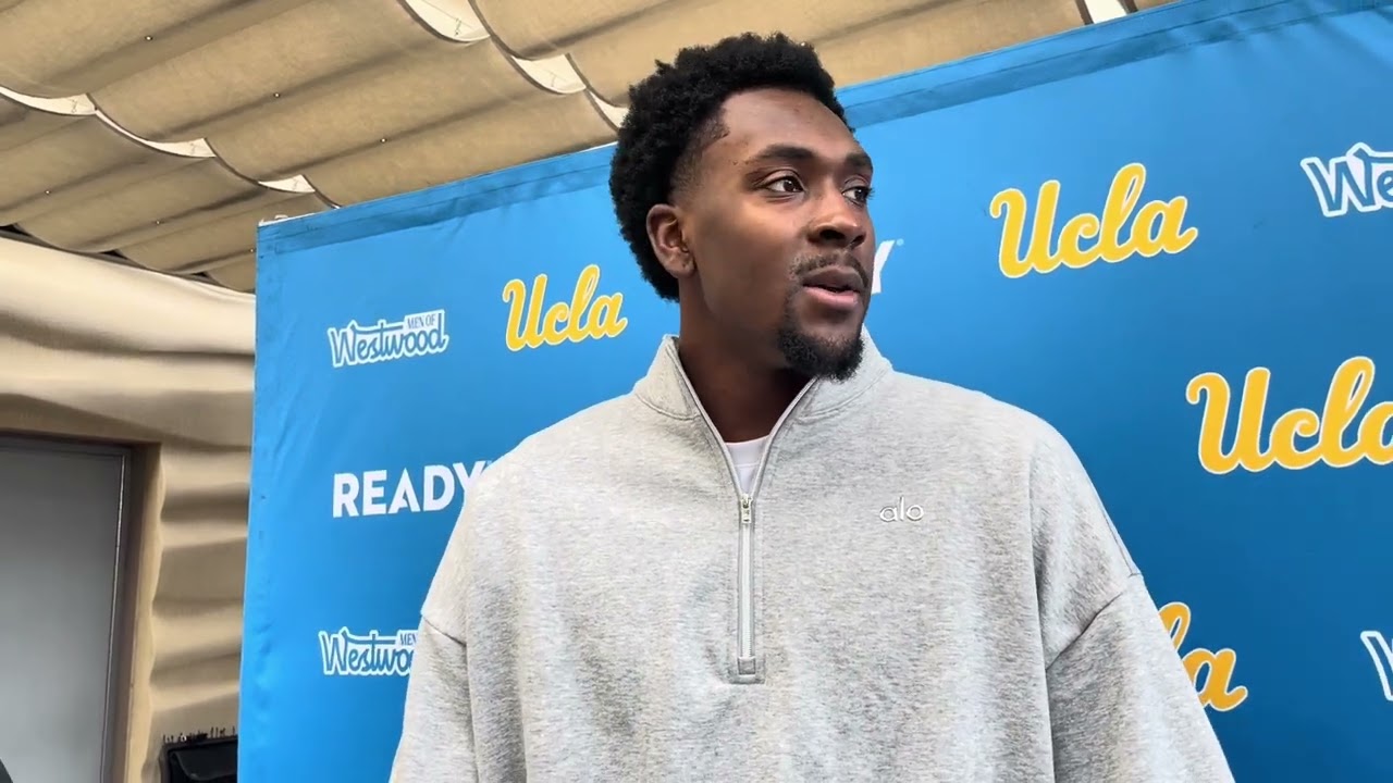 UCLA center Xavier Booker talks about his shooting, increased activity, and rebounding