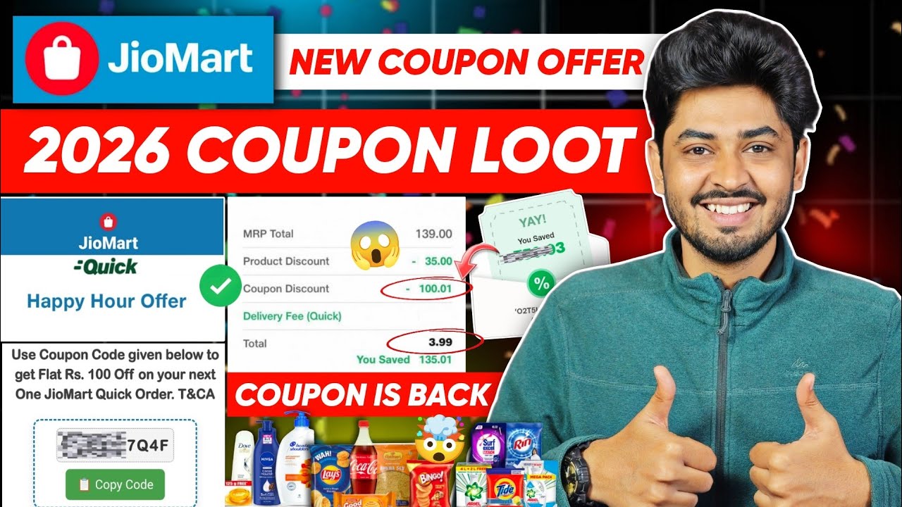 Jiomart offer today Republic Day 2026 | Jiomart Coupon Today | Jiomart Shopping Offer Happy Hour