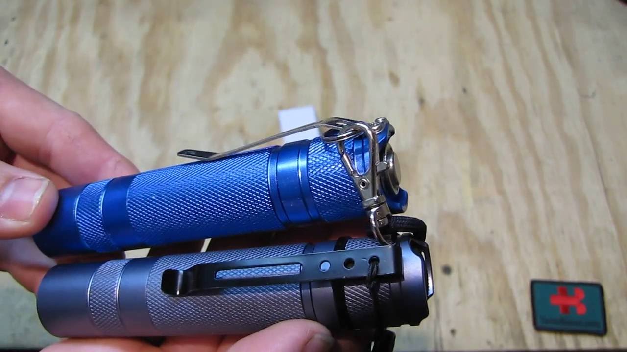convoy flashlight s2  plus - with new black deep carry pocket clip