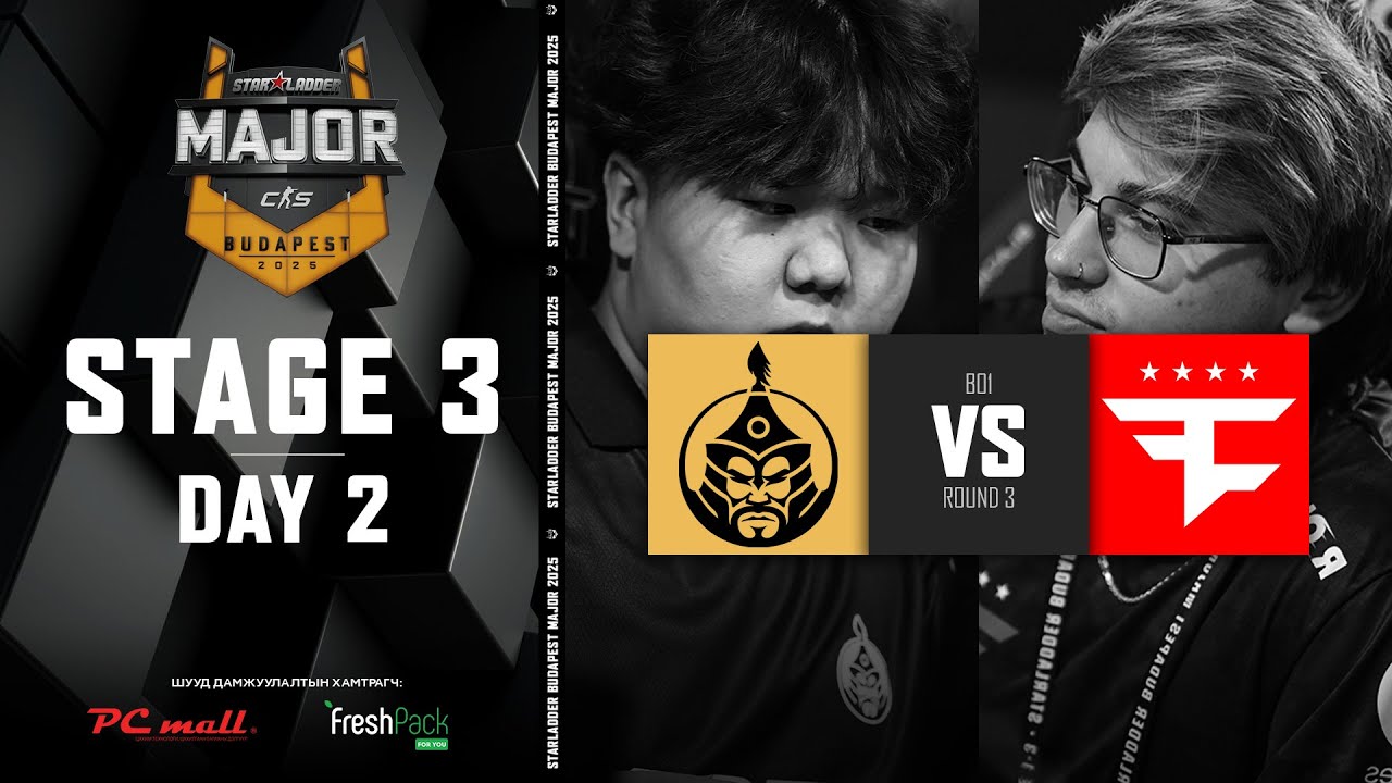 The MongolZ vs. FaZe - StarLadder Budapest Major 2025 - Stage 3 - Round 3 - MN cast