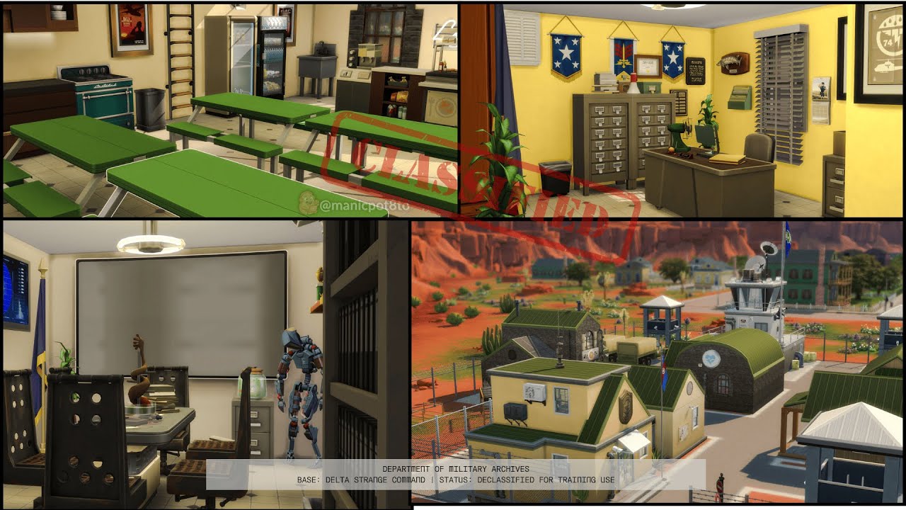 Sims 4 Military Base Showcase| Delta Strange Command (No CC, Fully Playable)