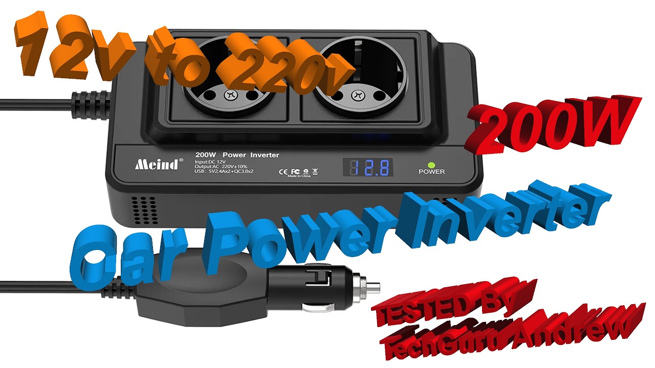 200W Car Power Inverter 12v DC to 220v AC