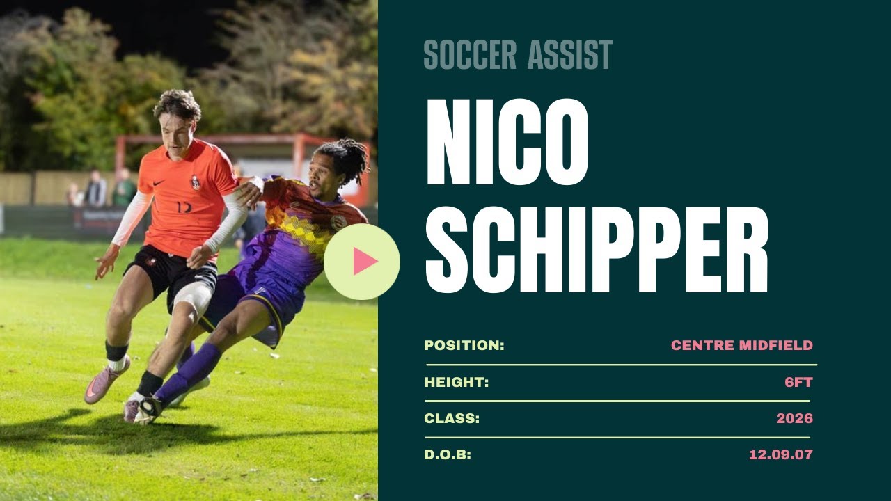Nico Schipper | Highlight Tape - Centre Midfield | #soccerassist