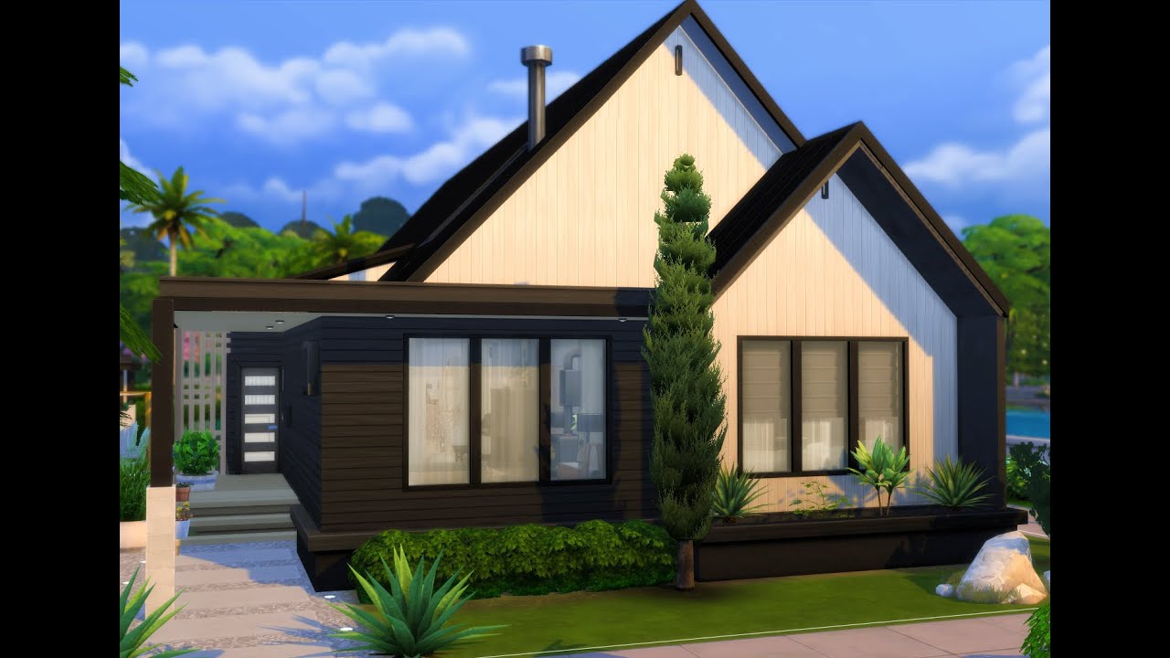 Sims 4 Scandinavian Style Bungalow | NO CC | My (Real life)Floorplan Apartment