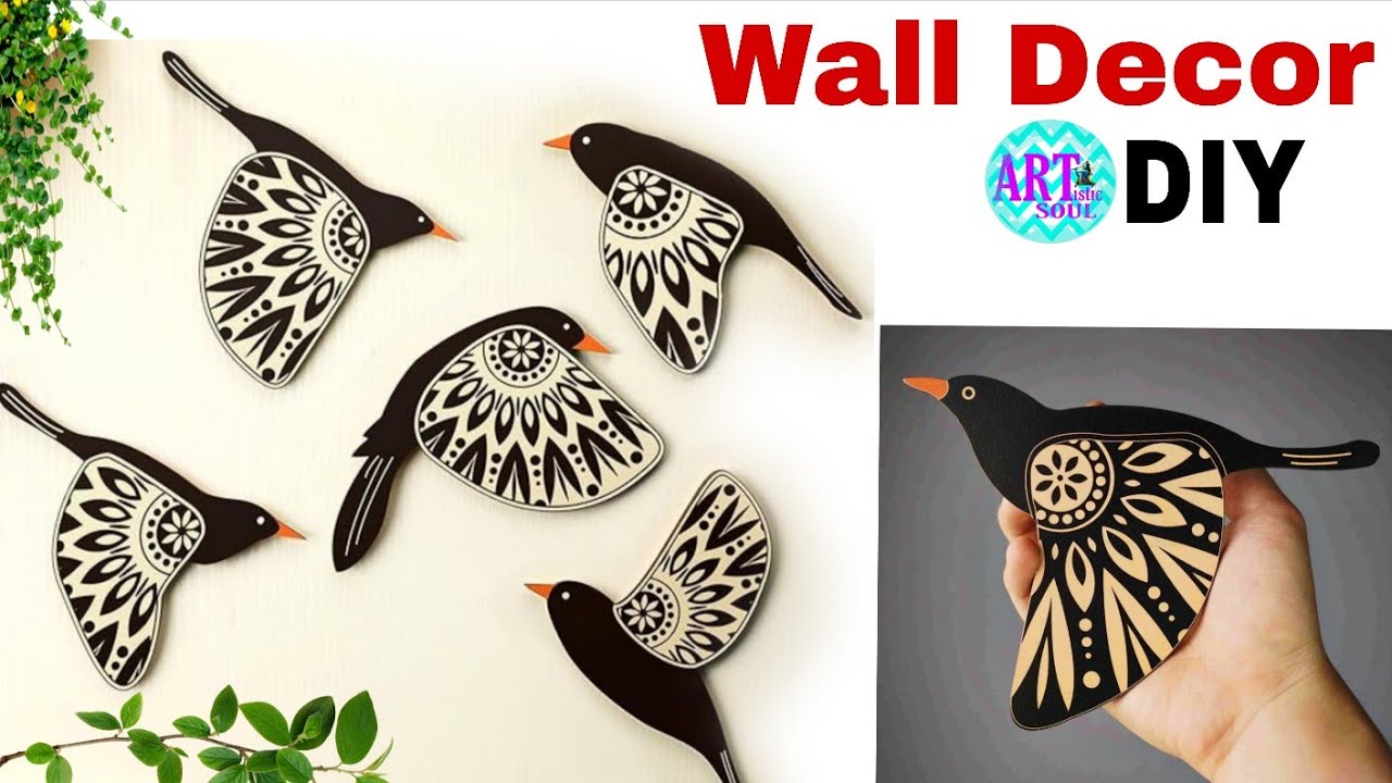सिर्फ दो चीजों से बनता है इतना खूबसूरत वॉल डेकोर 😲😲 | Wall Decor DIY