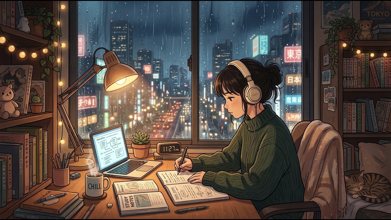 Rain on Window Lofi 🌧️
