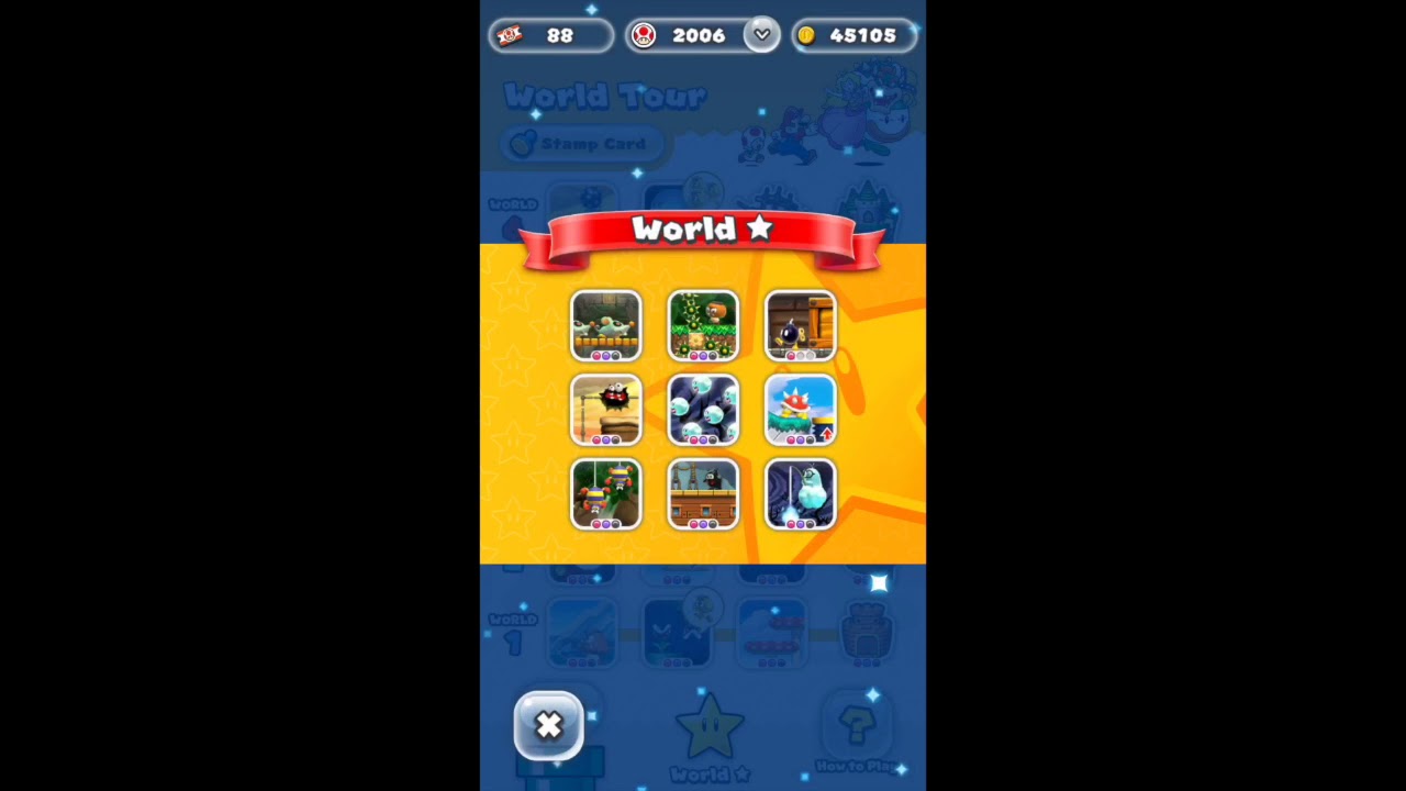 Super Mario Run Walkthrough - World ★-9 (Mission to Unlock included, All Coins, Toadette Gameplay)