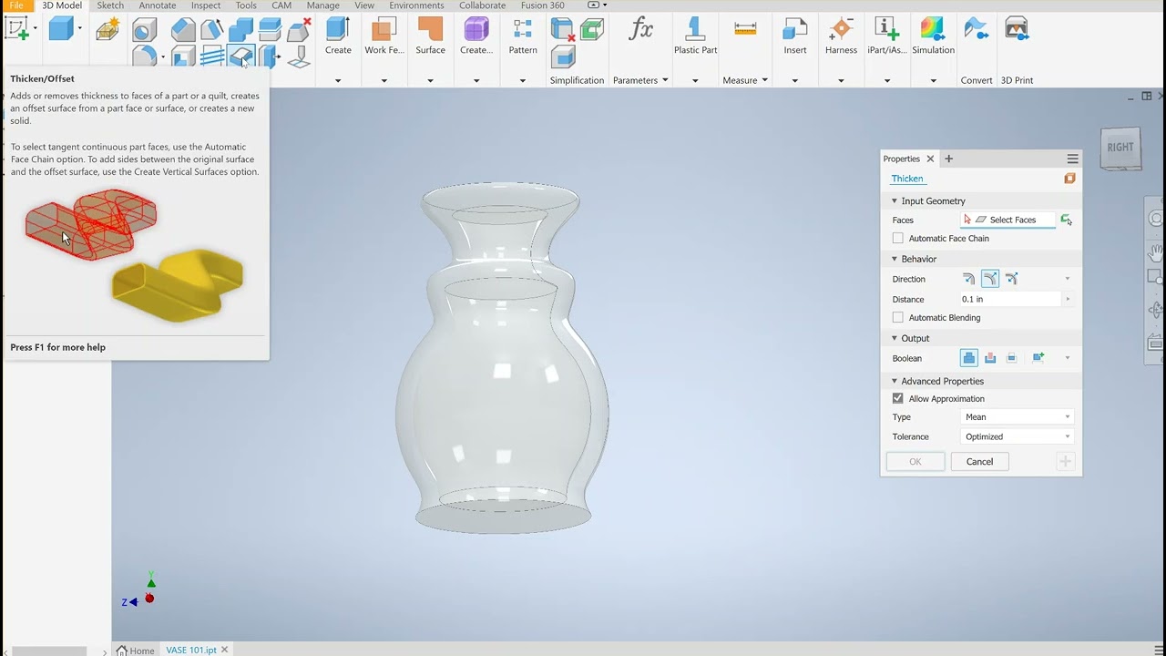 INVENTOR TUTORIAL FOR VASE BY EGE