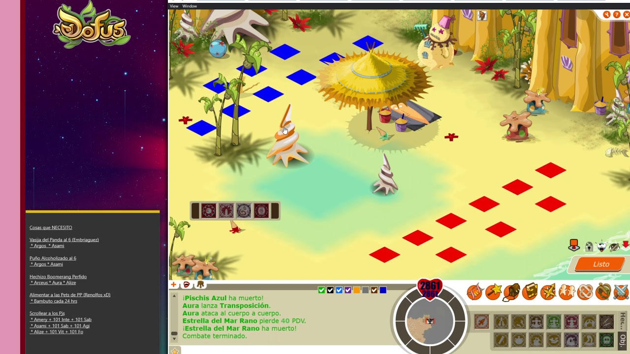 Enarenada + Emote Acostarse | Dofus Retro (1.33.6) | Server Galgarion