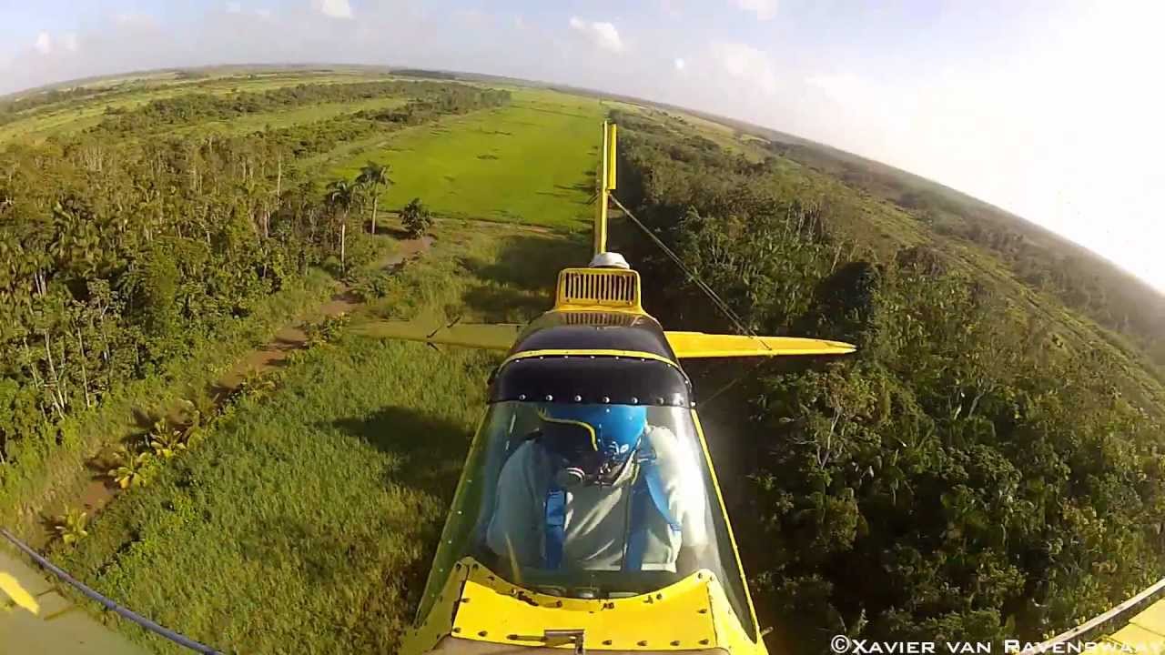 ERK Farms Ag-Cat crop dusting in Saramacca Suriname