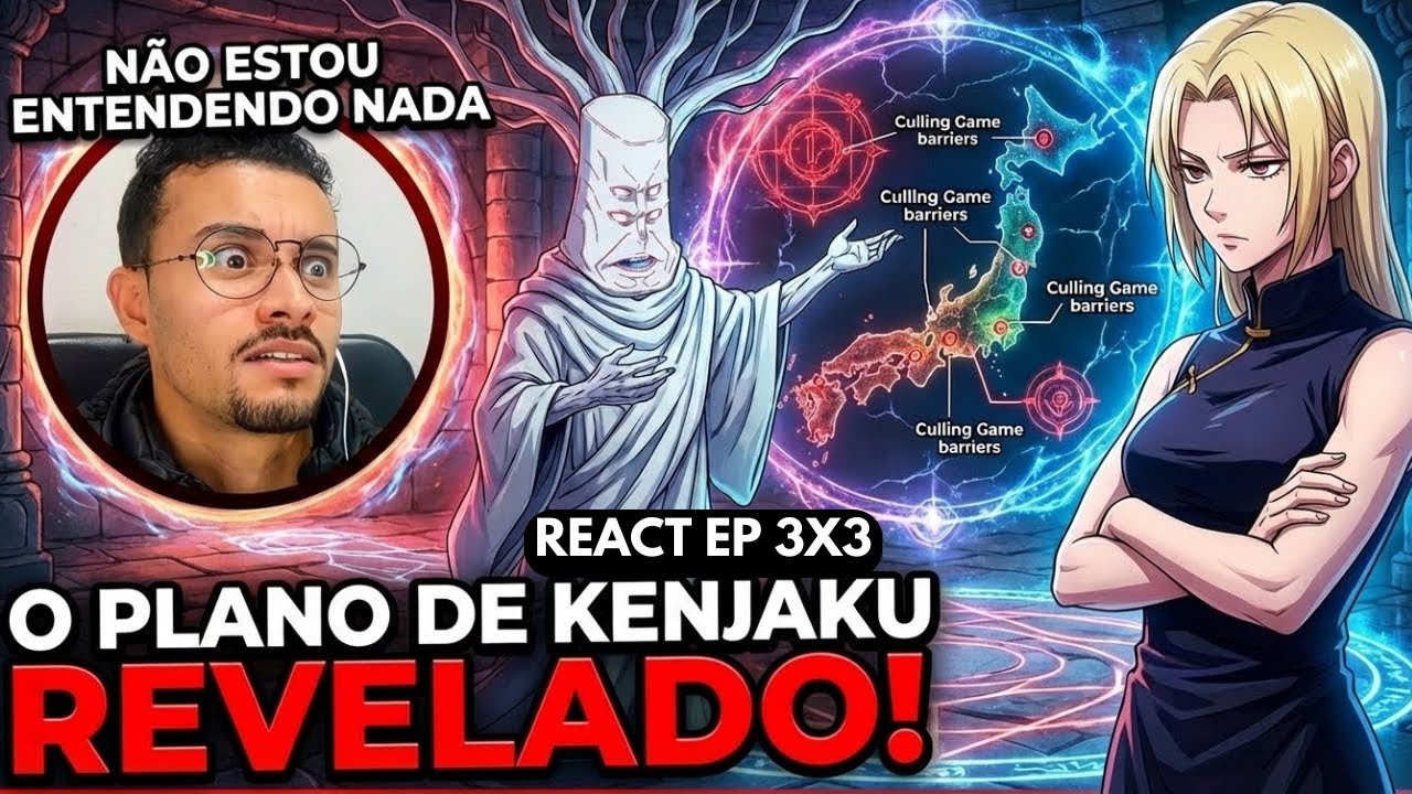 KENJAKU QUER FUNDIR A HUMANIDADE COM TENGEN?! O Plano pra Salvar Tudo! React Ep 3x3 Jujutsu Kaisen 🔥