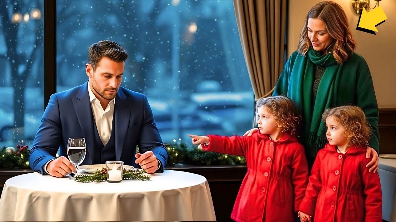 Sad Millionaire CEO Dines Alone on Christmas Eve —Then a Single Mom and Her Twin Girls Appear…