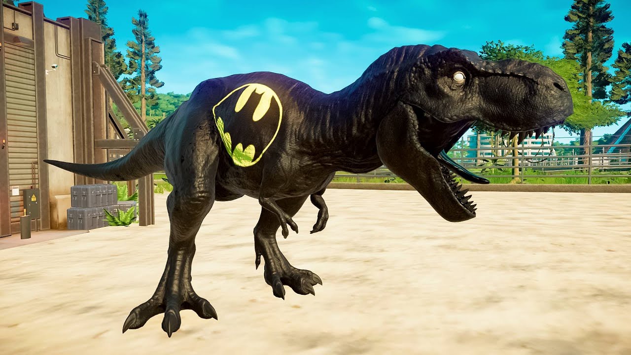 Dinossauro Rex Batman vs Carnotauro Rosa vs Kentrossauro Roxo 🌎 Jurassic World Evolution