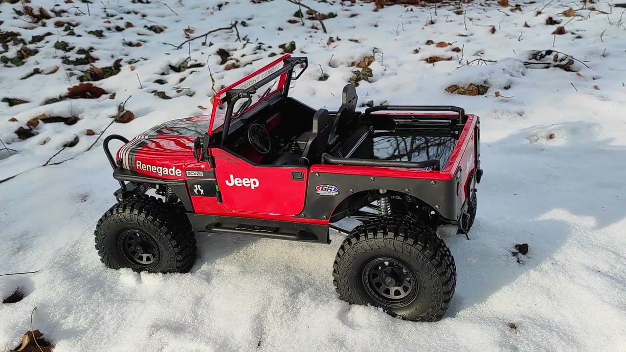 Jeep CJ7 - Axial SCX10 - 1st snow run