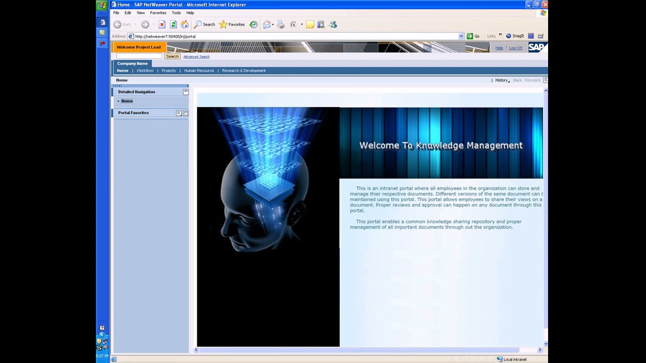 SAP NetWeaver Knowledge Management (KM) - Process flow