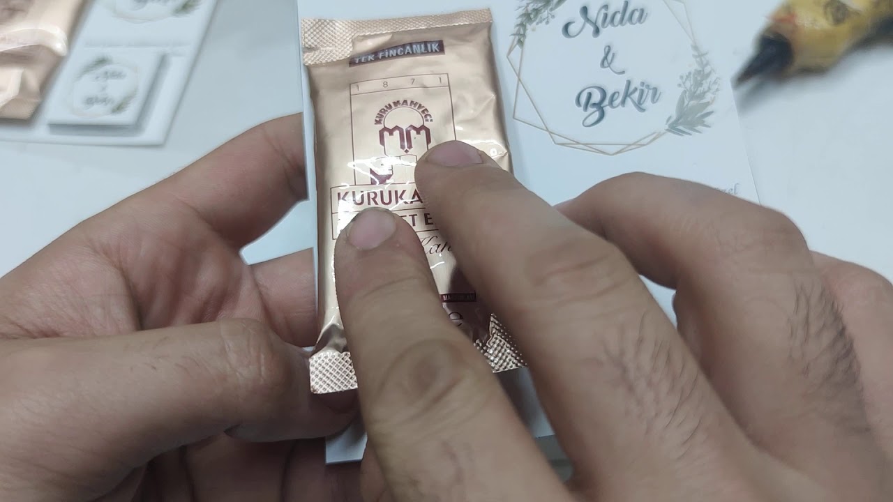 Kahve ve çikolatalı davetiye nasıl yapılır. Ucuz nikahşekeri hediyelik eşya Yakupbabada.com