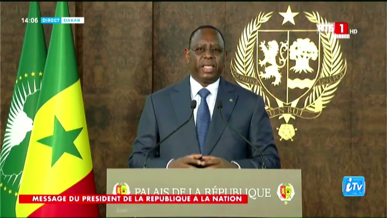 Report de la présidentielle : Discours du président Macky Sall en français