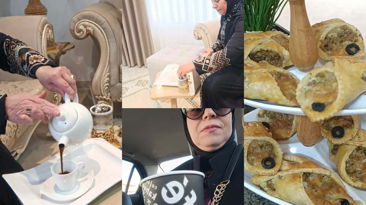 كيف العادة نهار المساج قهوتي ☕ في الكرهبة 🚗 ونرجع نجري لحركة الدار 🏡 روسات salé بنينة بعجينة ساهلة 