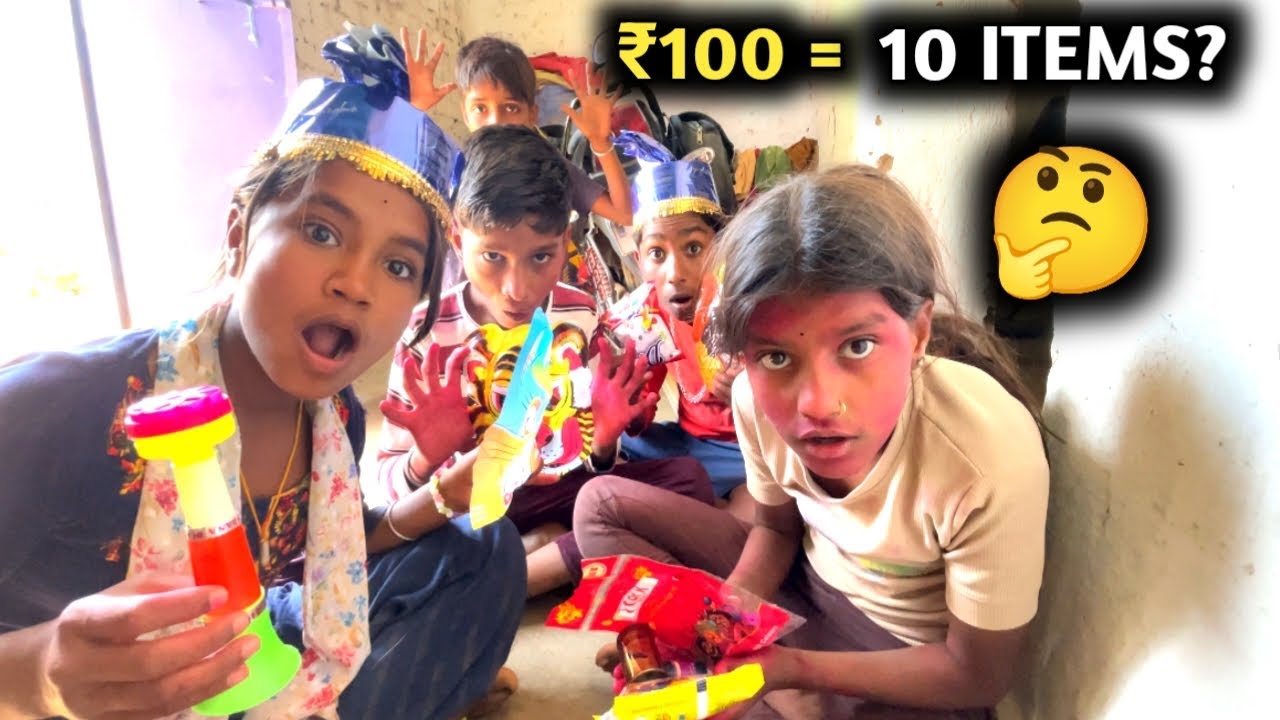 ₹100 Me 10 Holi Products Buying Challenge 🤔 Kon Jeetega ?