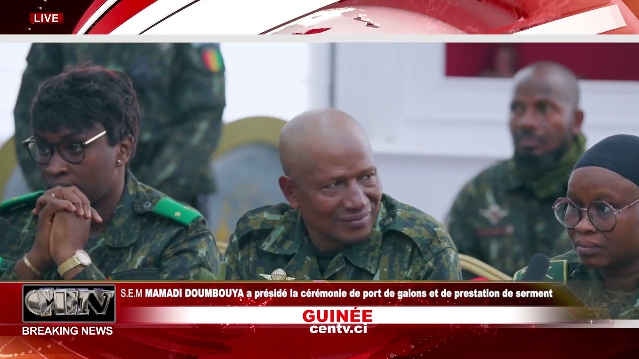 S E M MAMADI DOUMBOUYA a présidé la cérémonie de port de galons et de prestation de serment