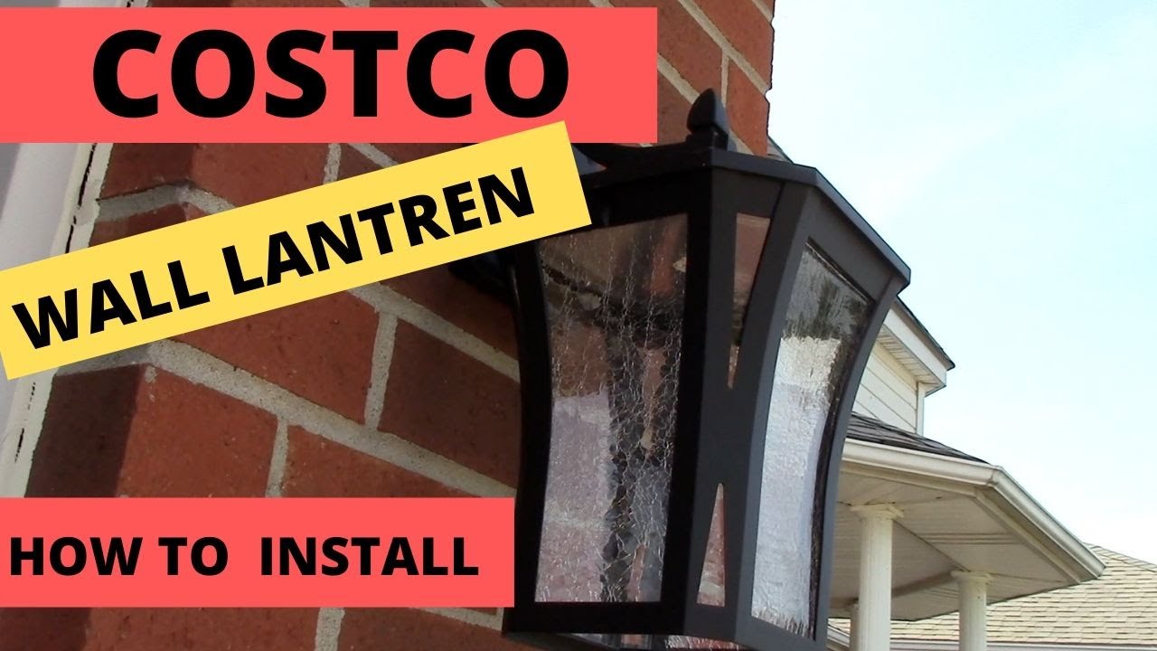 DIY How To Install New Costco Outdoor Wall Lantern LED / Garage Coach Lights / Wall Sconce