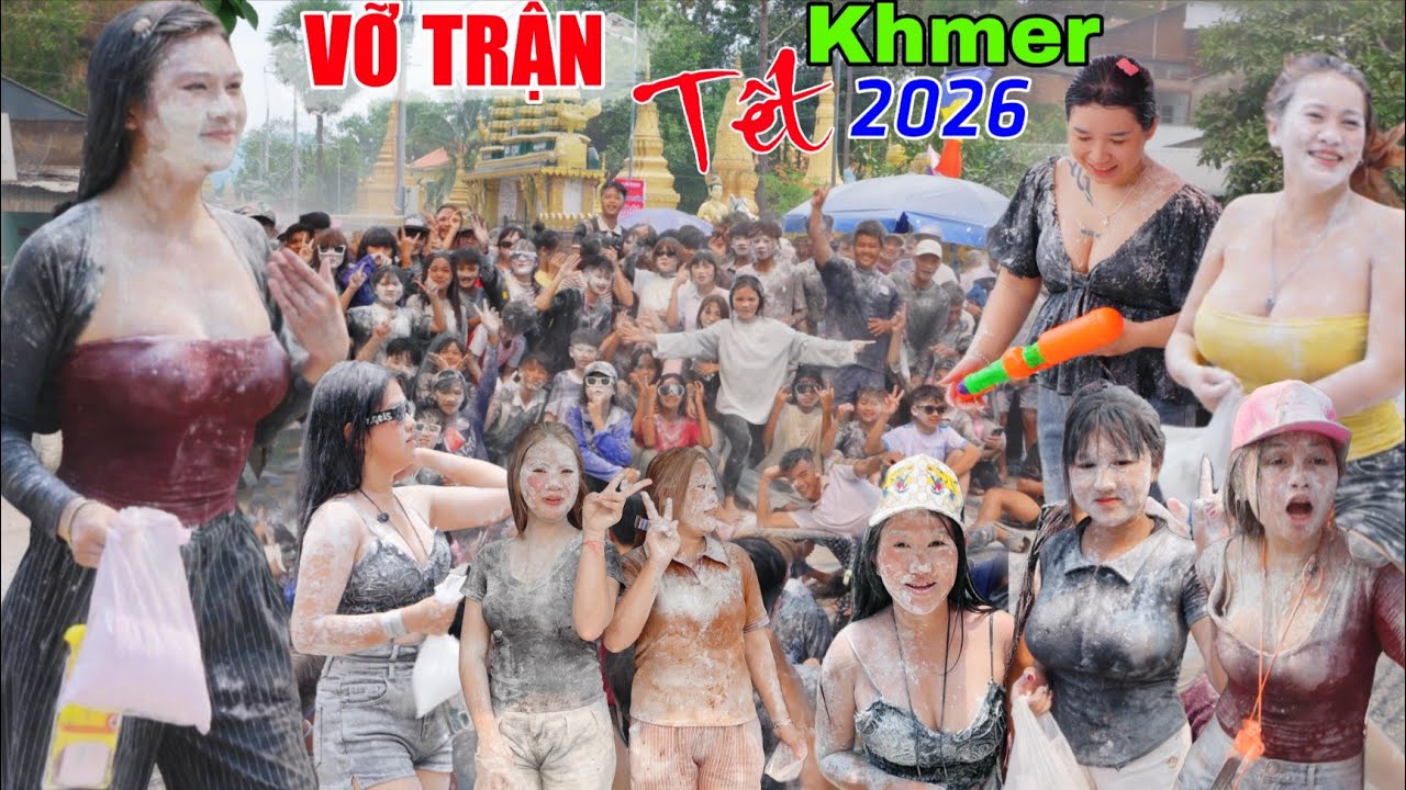 VỠ TRẬN Tết Khmer 2026 An Giang khủng khiếp biển người k&eacute;o về