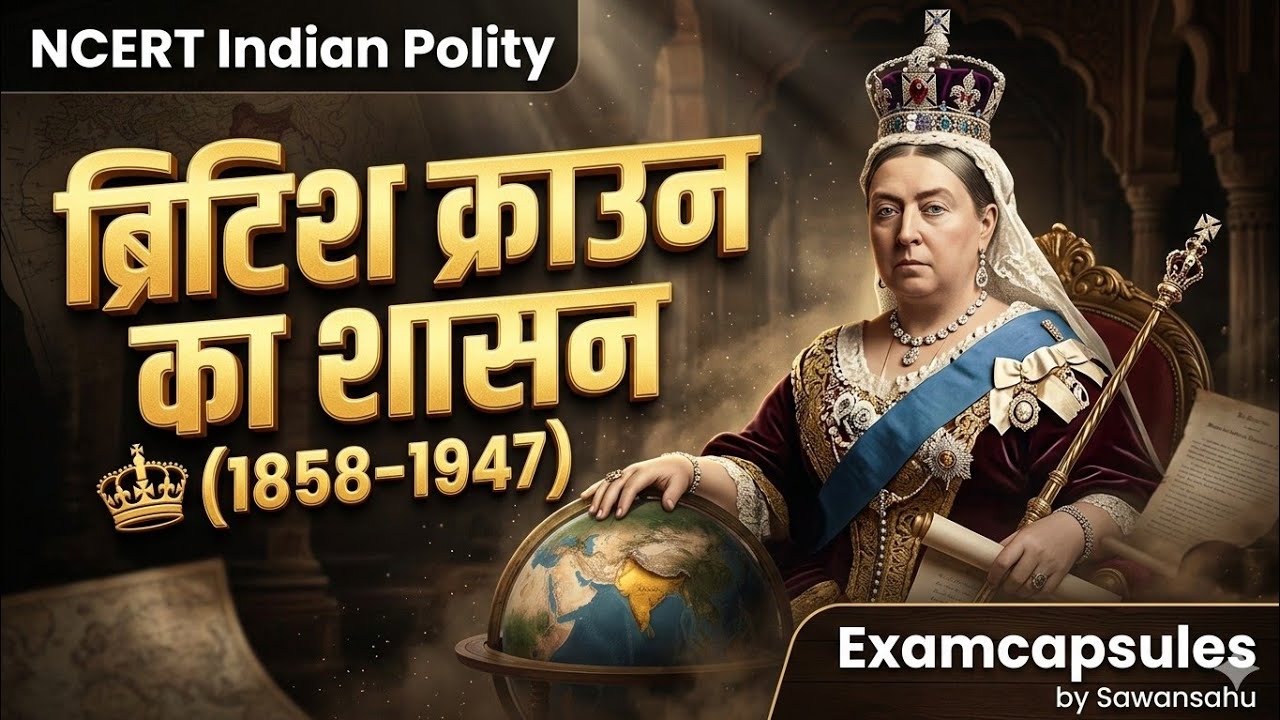 NCERT Polity | ब्रिटिश क्राउन का शासन (1858–1947) | Complete Concept | Examcapsules